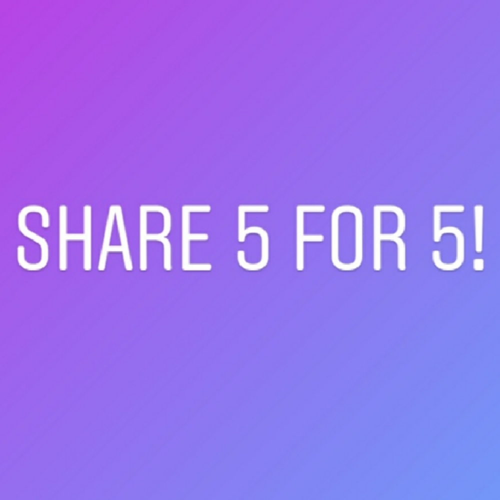 Share 5 of my items... I will share 5 of yours...